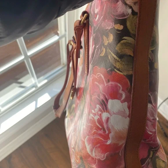 Brahmin leather Asher pink Hemingway pattern tote lightly used. - Picture 4 of 16